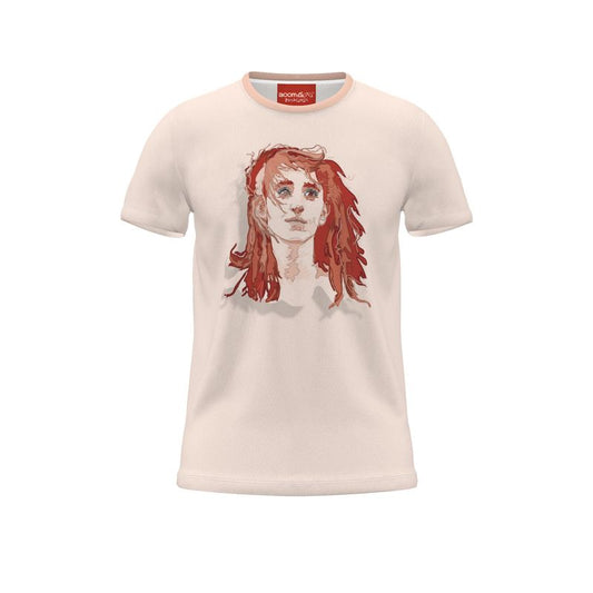BoomGoo® T-shirt (unisex) pop art "Dany" 1sp sketch on pink