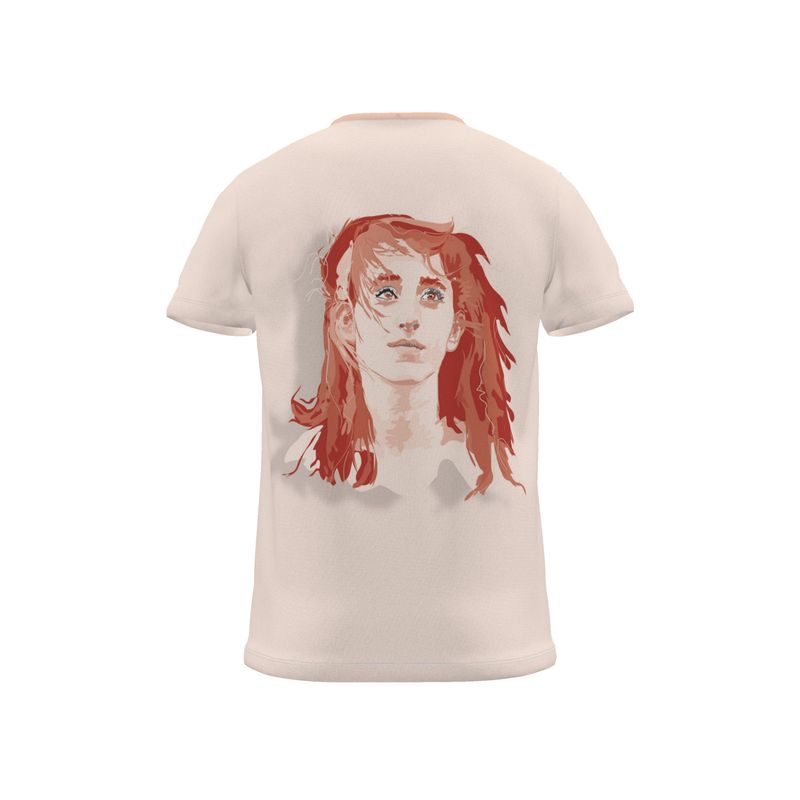 BoomGoo® T-shirt (unisex) pop art "Dany" 1sp sketch on pink