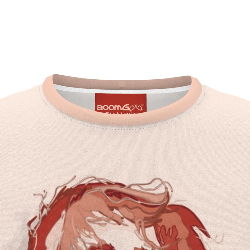 BoomGoo® T-shirt (unisex) pop art "Dany" 1sp sketch on pink