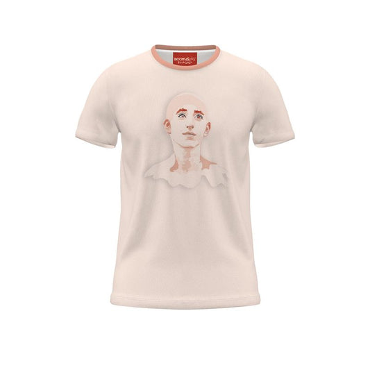 BoomGoo® T-shirt (unisex) pop art "Dany" 1bp bald on pink