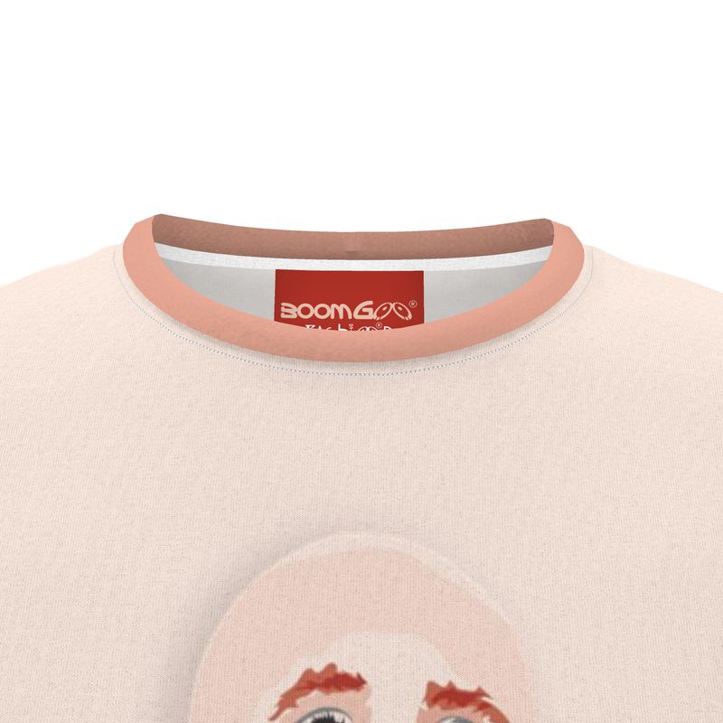 BoomGoo® T-shirt (unisex) pop art "Dany" 1bp bald on pink
