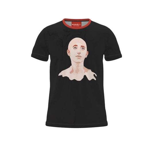 BoomGoo® T-shirt (unisex) pop art "Dany" 1bab bald on black