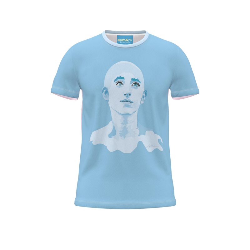 BoomGoo® T-shirt (unisex) pop art "Dany" 2bb iGuru blue on blue