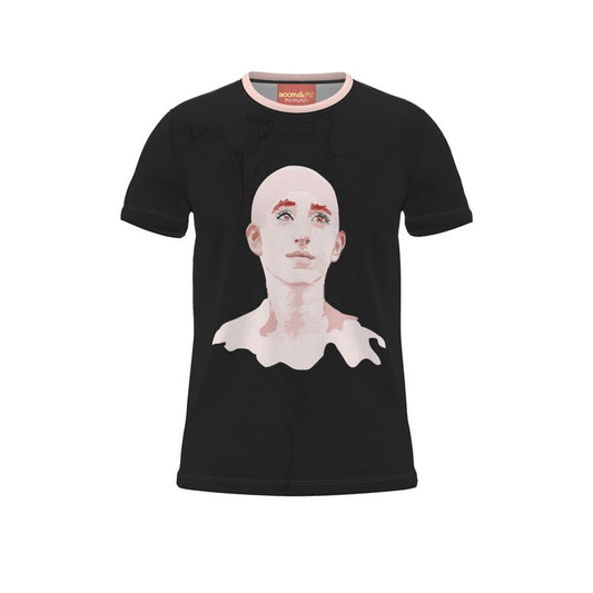 BoomGoo® T-shirt (unisex) pop art "Dany" 2pb iGuru pink on black