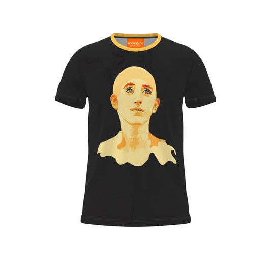 BoomGoo® T-shirt (unisex) pop art "Dany" 2yb iGuru yellow on black