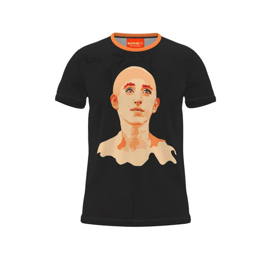 BoomGoo® T-shirt (unisex) pop art "Dany" 2ob iGuru orange on black
