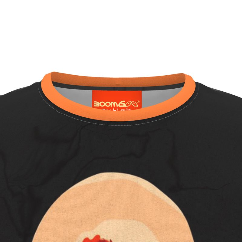 BoomGoo® T-shirt (unisex) pop art "Dany" 2ob iGuru orange on black