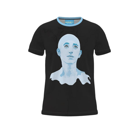 BoomGoo® T-shirt (unisex) pop art "Dany" 2bb iGuru blue on black