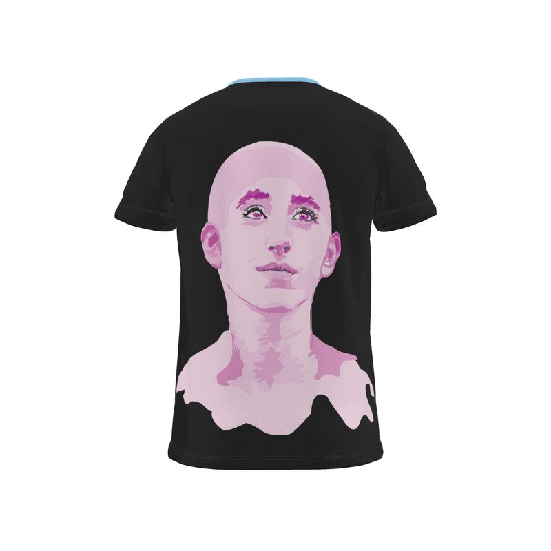 BoomGoo® T-shirt (unisex) pop art "Dany" 2bb iGuru blue on black