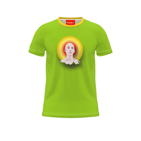 Pop art all-over print : ) T-shirt • Dany 6g iGuru circles on green