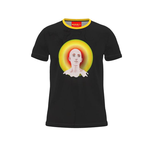 Pop art all-over print : ) T-shirt • Dany 6b iGuru circles on black