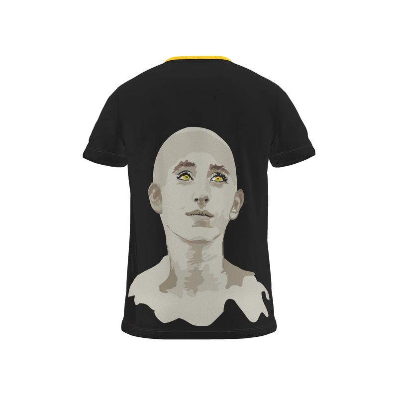 Pop art all-over print : ) T-shirt • Dany 6b iGuru circles on black