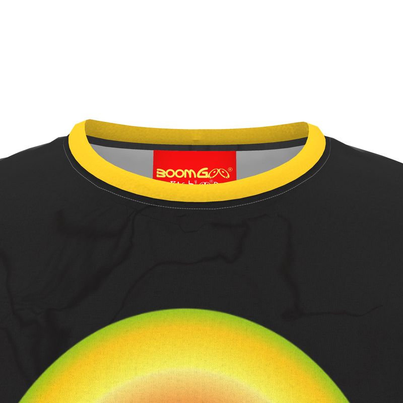 Pop art all-over print : ) T-shirt • Dany 6b iGuru circles on black