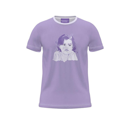 BoomGoo® T-shirt (unisex) pop art "EuroPhili Girl" 1L on Lavender