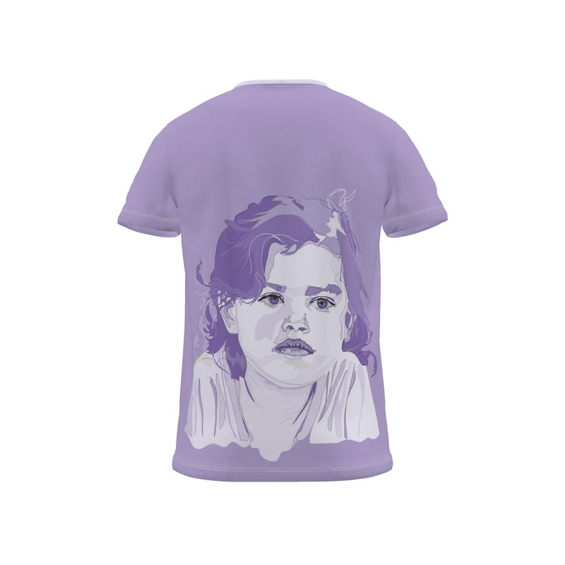 BoomGoo® T-shirt (unisex) pop art "EuroPhili Girl" 1L on Lavender