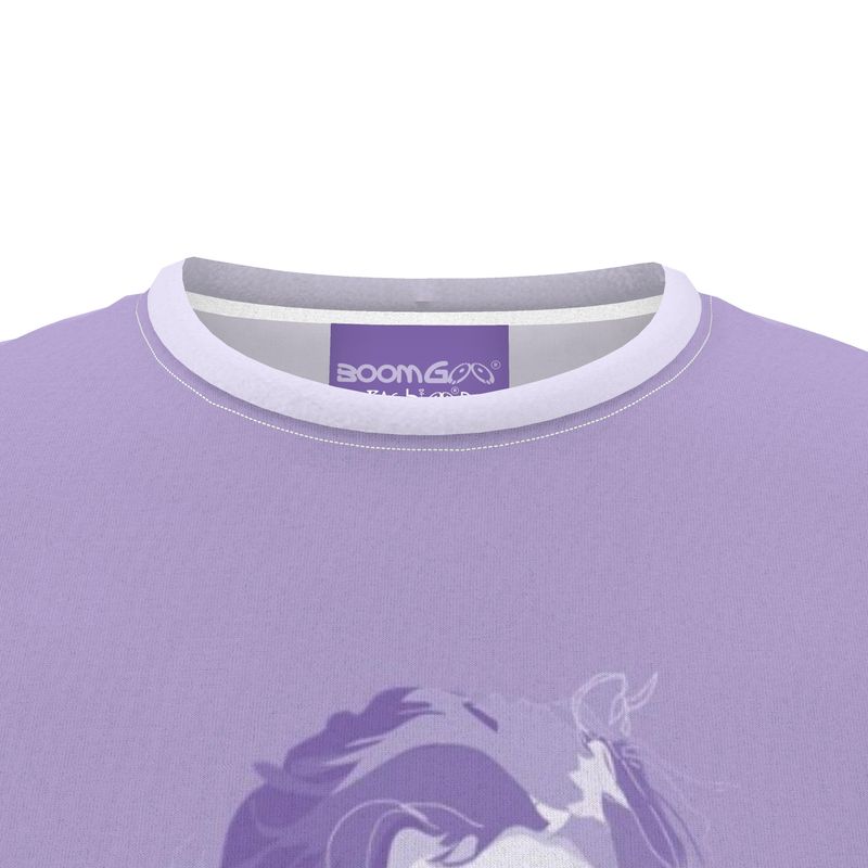 BoomGoo® T-shirt (unisex) pop art "EuroPhili Girl" 1L on Lavender