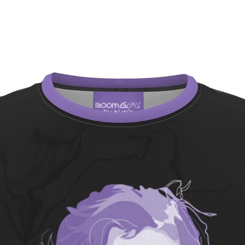 BoomGoo® T-shirt (unisex) pop art "EuroPhili Girl" 1b on black