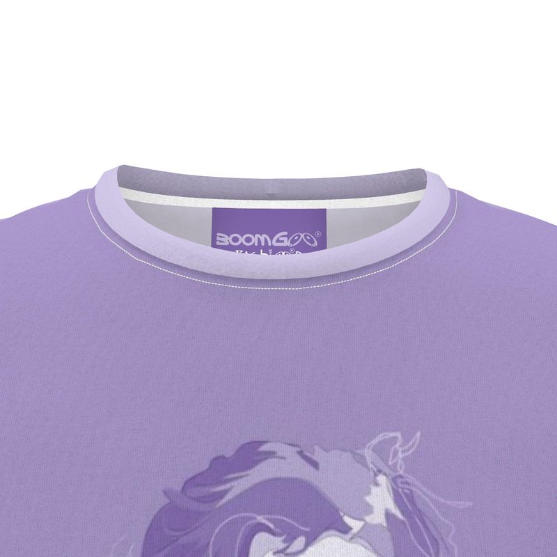 BoomGoo® T-shirt (unisex) pop art "EuroPhili Girl" 1sL sketch Lavender