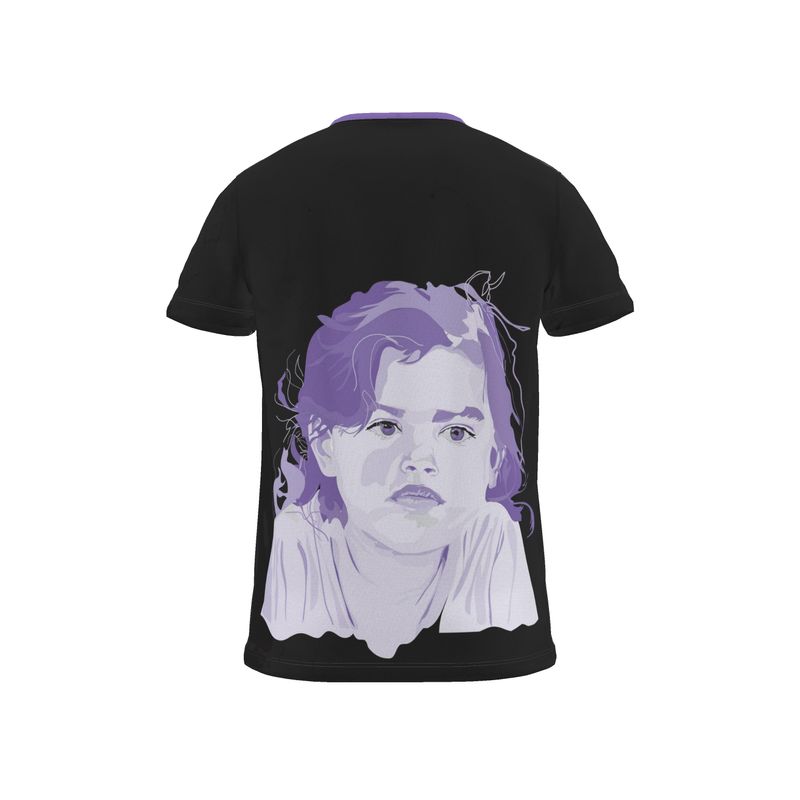 BoomGoo® T-shirt (unisex) pop art "EuroPhili Girl" 1sb sketch on black