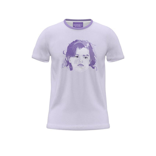 BoomGoo® T-shirt (unisex) pop art "EuroPhili Girl" 1hL on lavender