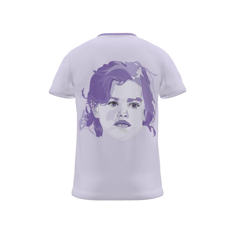 BoomGoo® T-shirt (unisex) pop art "EuroPhili Girl" 1hL on lavender