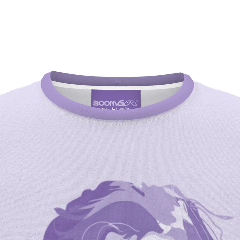 BoomGoo® T-shirt (unisex) pop art "EuroPhili Girl" 1hL on lavender