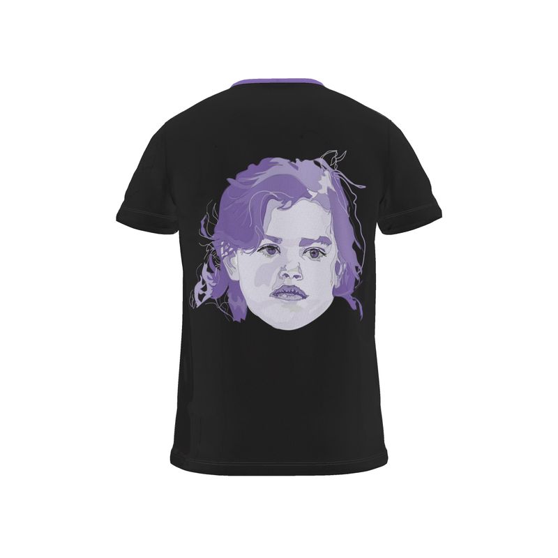 BoomGoo® T-shirt (unisex) pop art "EuroPhili Girl" 1hb on black
