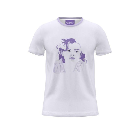 BoomGoo® T-shirt (unisex) pop art "EuroPhili Girl" 1cL on Lavender