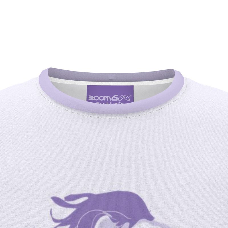 BoomGoo® T-shirt (unisex) pop art "EuroPhili Girl" 1cL on Lavender