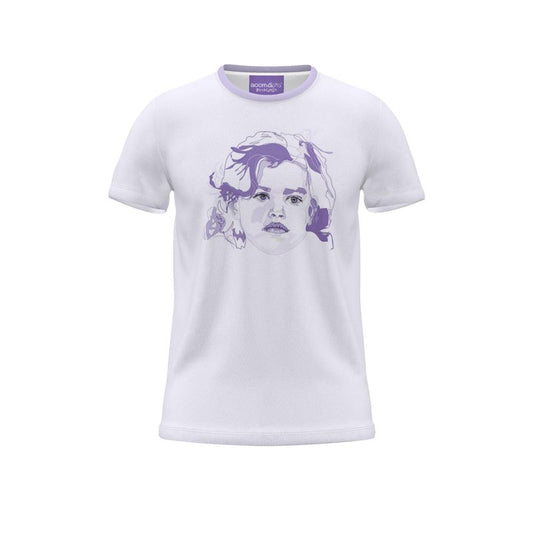 BoomGoo® T-shirt (unisex) pop art "EuroPhili Girl" 1scL on Lavender