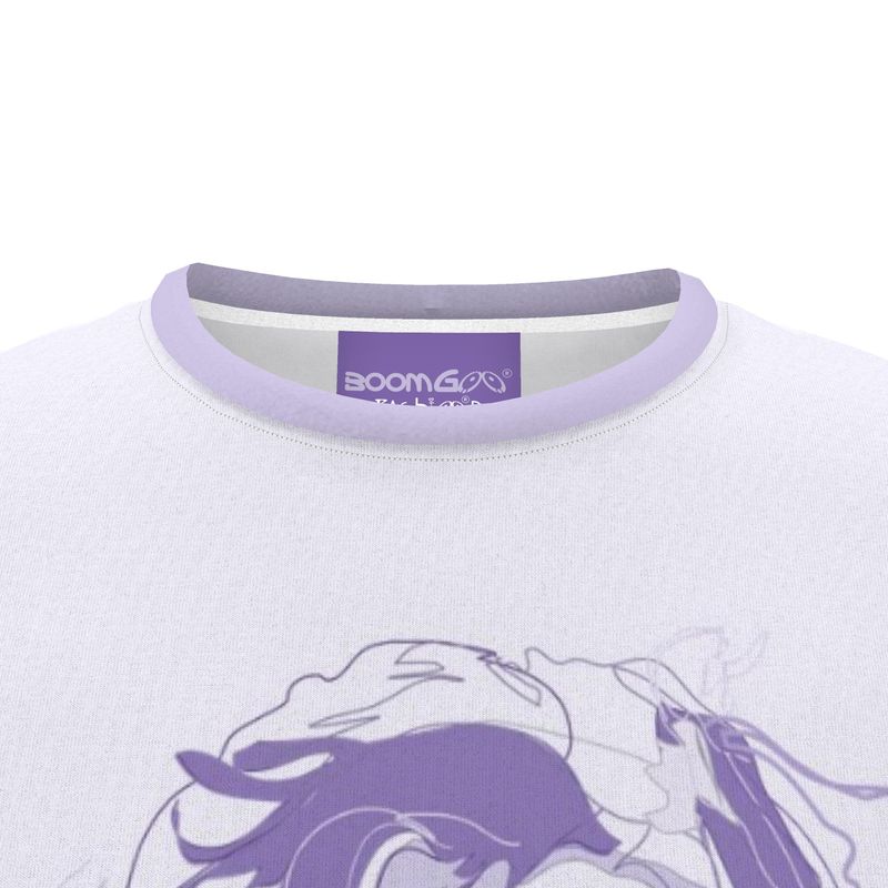 BoomGoo® T-shirt (unisex) pop art "EuroPhili Girl" 1scL on Lavender