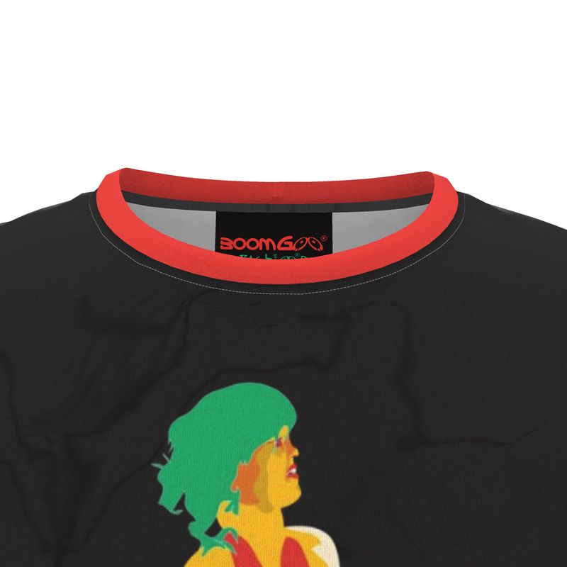 BoomGoo® T-shirt (unisex) pop art "Marylin too" 1b on black