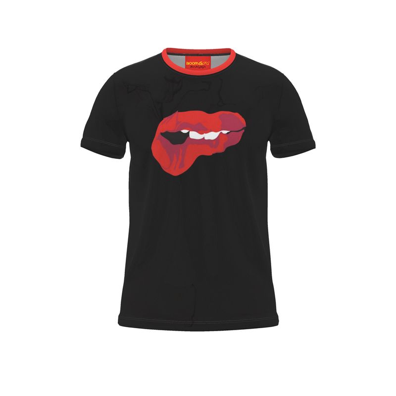 BoomGoo® T-shirt (unisex) pop art "Marylin too" 1Lb Lips on black