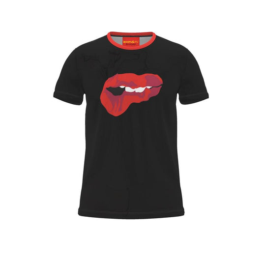 BoomGoo® T-shirt (unisex) pop art "Marylin too" 1Lb Lips on black