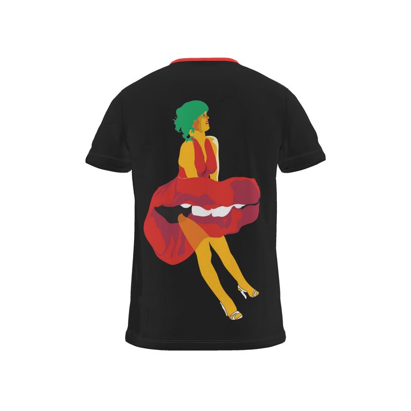 BoomGoo® T-shirt (unisex) pop art "Marylin too" 1Lb Lips on black