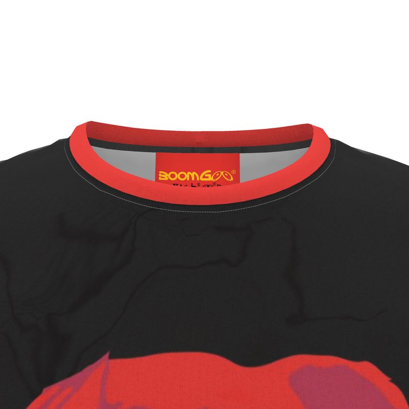 BoomGoo® T-shirt (unisex) pop art "Marylin too" 1Lb Lips on black