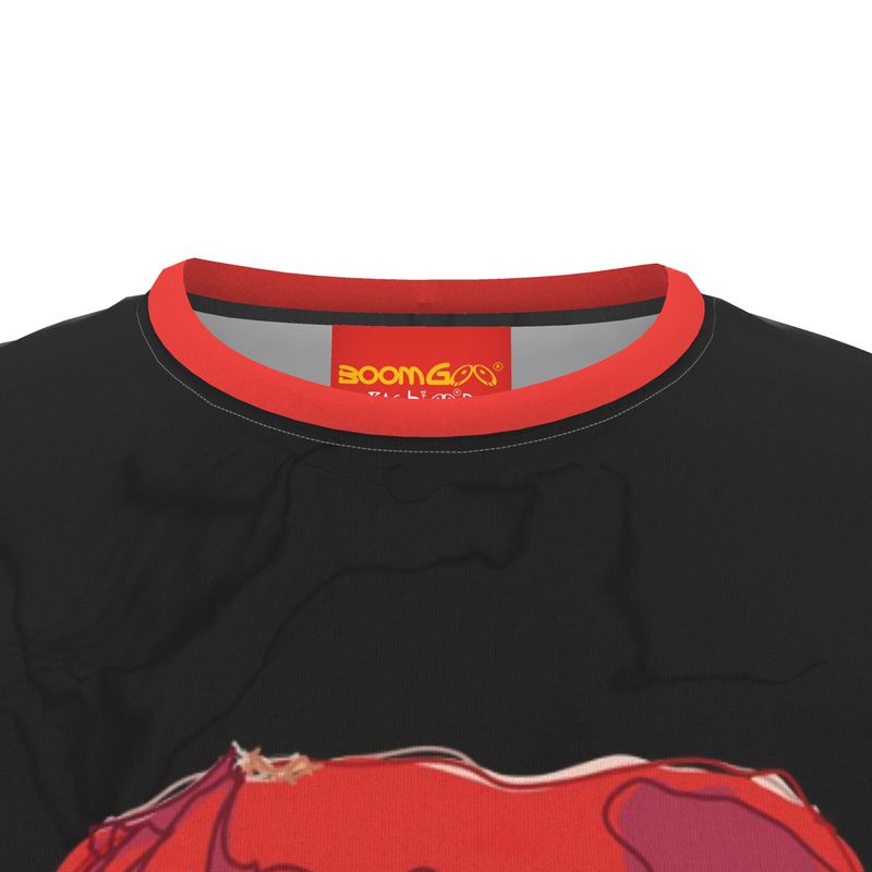 BoomGoo® T-shirt (unisex) pop art "Marylin too" 1Lsb Lips on black