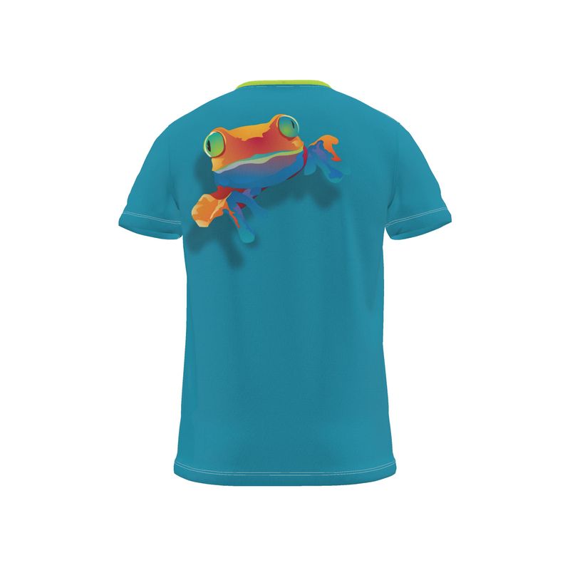 BoomGoo® T-shirt (unisex) "frrrog" 1b on blue
