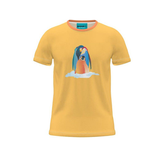 BoomGoo® T-shirt (unisex) pop art "Papapapenguin" 1y on yellow