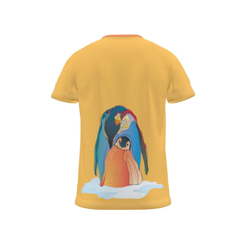 BoomGoo® T-shirt (unisex) pop art "Papapapenguin" 1y on yellow