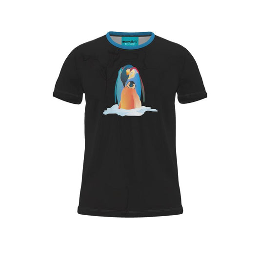 BoomGoo® T-shirt (unisex) pop art "Papapapenguin" 1b on black