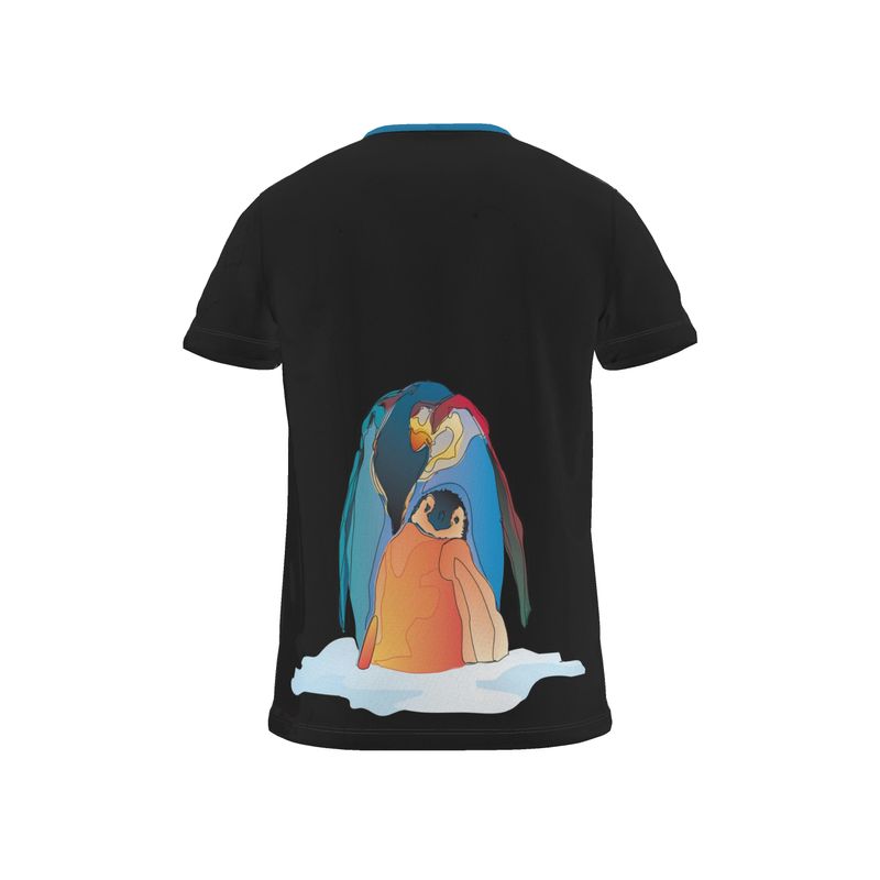 BoomGoo® T-shirt (unisex) pop art "Papapapenguin" 1b on black