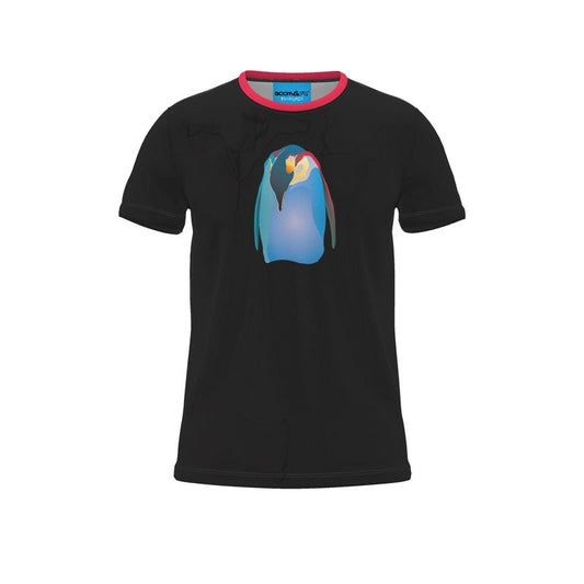 BoomGoo® T-shirt (unisex) pop art "Papapapenguin" 1pb solo on black