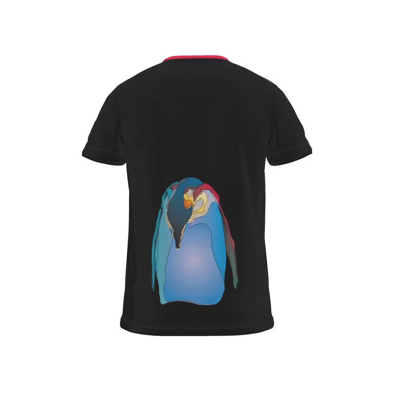 BoomGoo® T-shirt (unisex) pop art "Papapapenguin" 1pb solo on black
