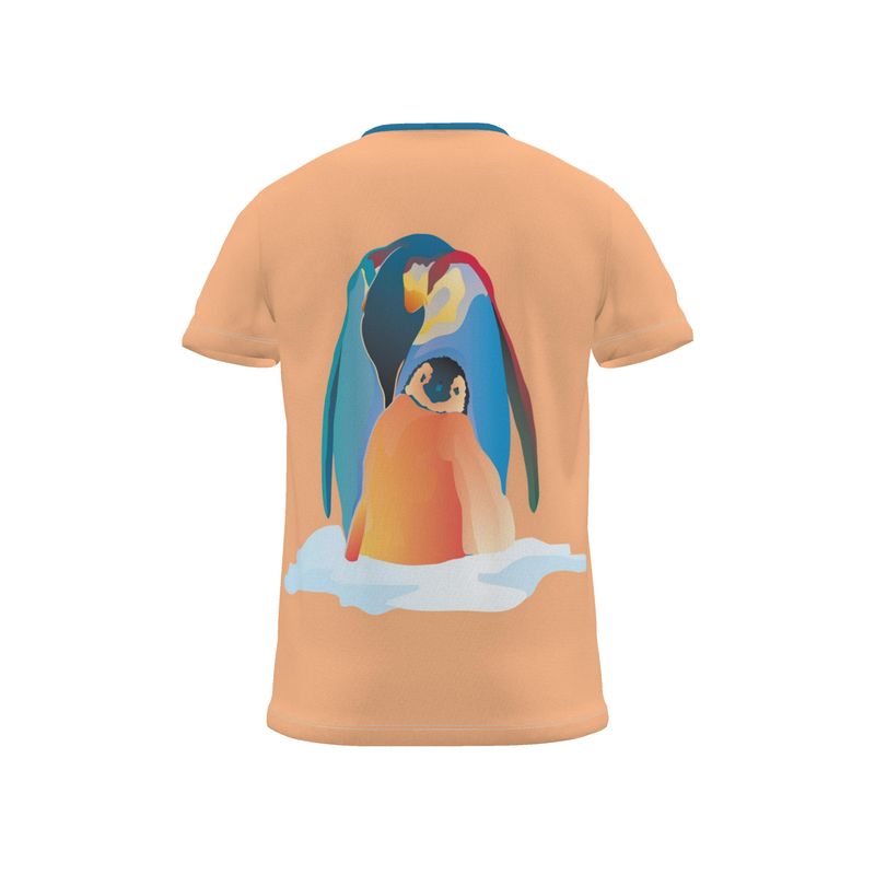 BoomGoo® T-shirt (unisex) pop art "Papapapenguin" 1hcp head peach