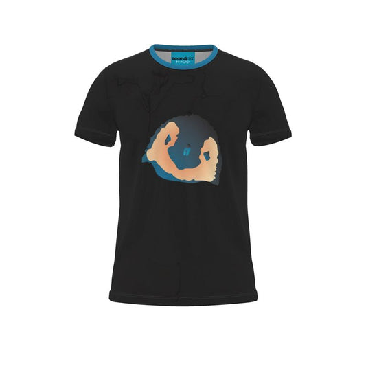 BoomGoo® T-shirt (unisex) pop art "Papapapenguin" 1hcbk heads black