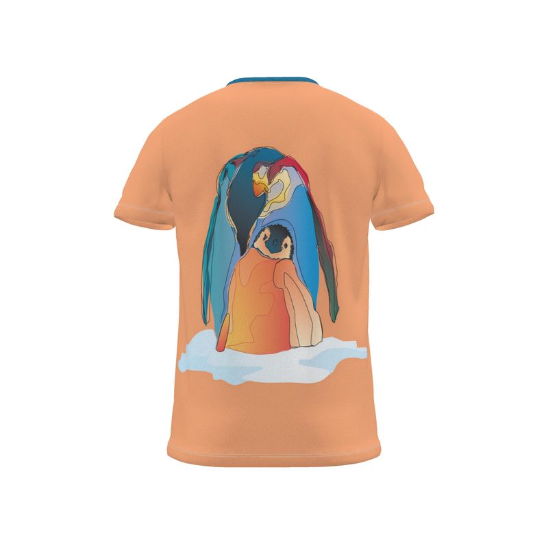BoomGoo® T-shirt (unisex) pop art "Papapapenguin" 1hcsp head peach