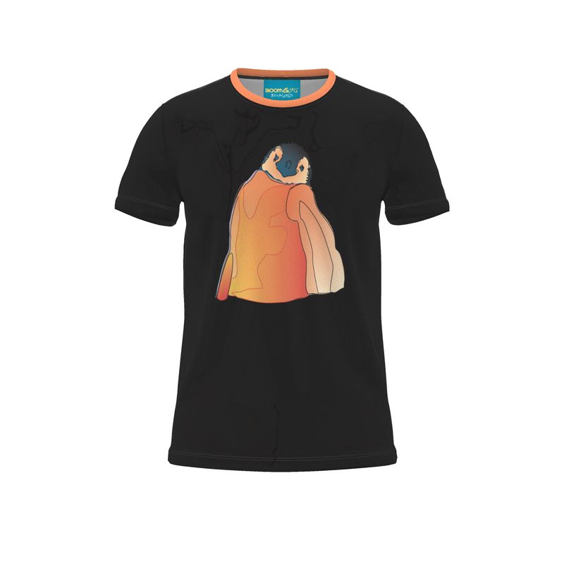BoomGoo® T-shirt (unisex) pop art "Papapapenguin" 1csbk chick black