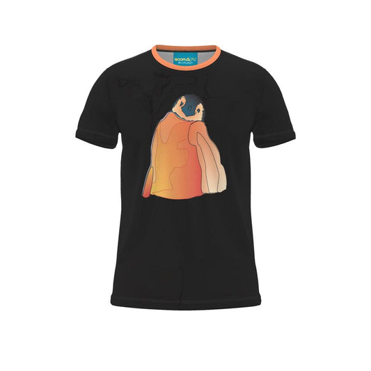 BoomGoo® T-shirt (unisex) pop art "Papapapenguin" 1csbk chick black