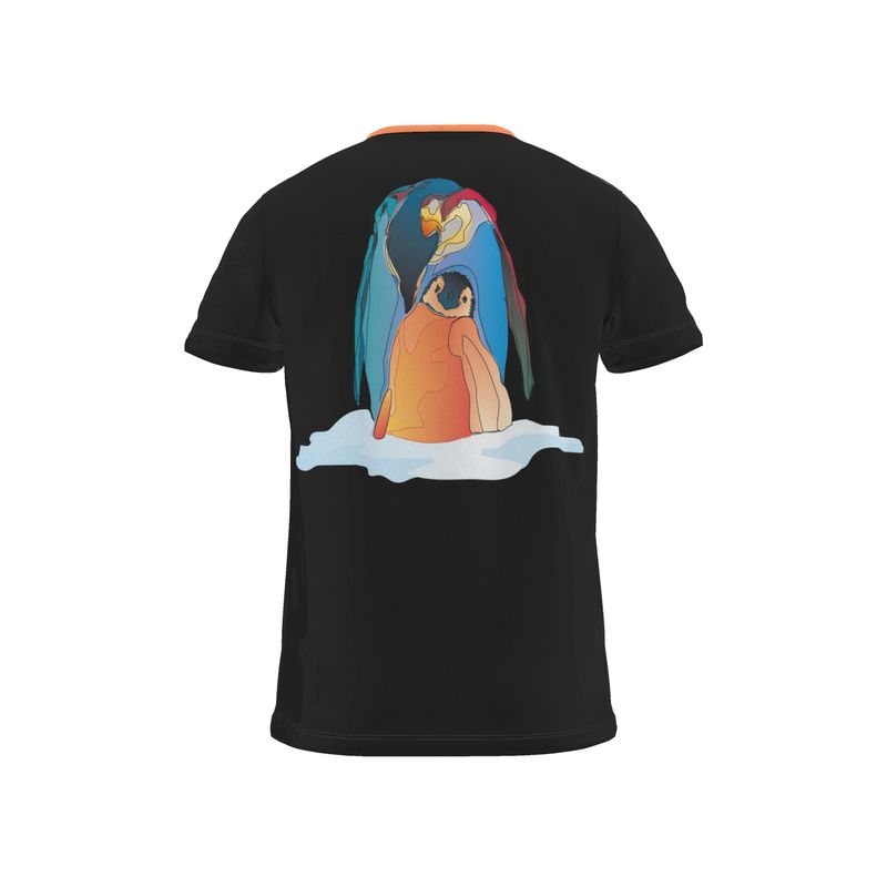 BoomGoo® T-shirt (unisex) pop art "Papapapenguin" 1csbk chick black